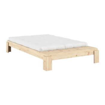 Dvojlôžková posteľ z borovicového dreva s roštom v prírodnej farbe 140x200 cm Layers – Karup Design – Obrázok 2