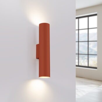 Nástenné svietidlo v tehlovej farbe Castro – Nice Lamps - Image 2