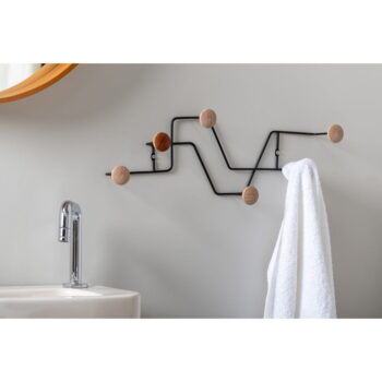 Čierny kovový nástenný vešiak Zig Zag - PT LIVING - Image 2