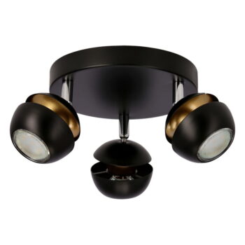 Stropné svietidlo s kovovým tienidlom v čierno-zlatej farbe 26x26 cm Boni - Candellux Lighting – Obrázok 4