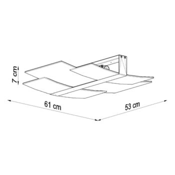 Biele stropné svietidlo so skleneným tienidlom 53x61 cm Marett – Nice Lamps - Image 4