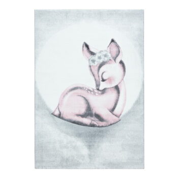 Svetloružovo-svetlosivý detský koberec 140x200 cm Bambi – Ayyildiz Carpets
