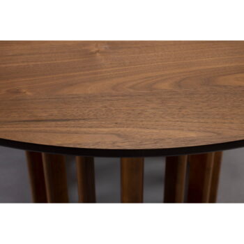 Okrúhly jedálenský stôl s doskou v dekore orechového dreva ø 120 cm Barlet – Dutchbone - Image 3
