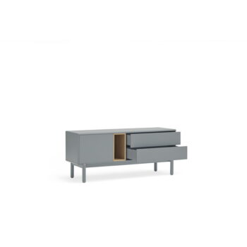 Modrý/sivý TV stolík 140x56 cm Corvo – Teulat - Image 3