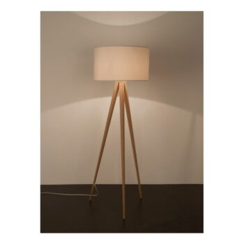 Biela stojacia lampa Zuiver Tripod Wood - Image 8
