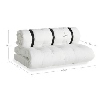 Béžová rozkladacia pohovka vhodná do exteriéru Karup Design Design OUT™ Buckle Up Beige – Obrázok 4