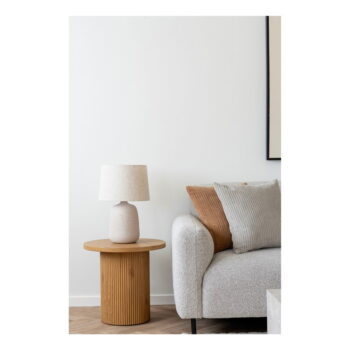 Krémová stolová lampa s textilným tienidlom (výška 47 cm) Croft – House Nordic - Image 3