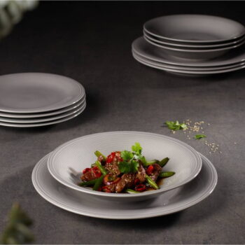 12-dielna súprava sivých porcelánových tanierov Villeroy & Boch Like Color Loop - Image 3