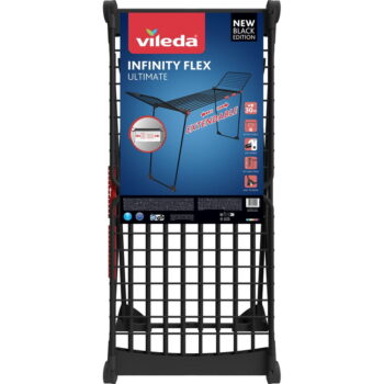 Čierny sušiak na bielizeň Infinity Flex 30m – Vileda - Image 6