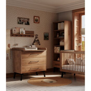 Detská knižnica v dekore buka v prírodnej farbe 65x200 cm Retro – Pinio – Obrázok 4