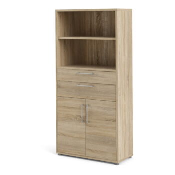 Modulárna knižnica v dekore duba v prírodnej farbe 89x189 cm Prima – Tvilum