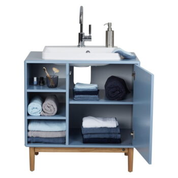 Svetlomodrá závesná skrinka s umývadlom bez batérie 80x62 cm Color Bath – Tom Tailor – Obrázok 2