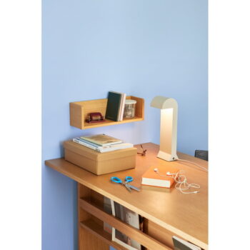 Svetlosivá LED stmievateľná stolová lampa (výška 34 cm) Soothe – Hübsch - Image 3