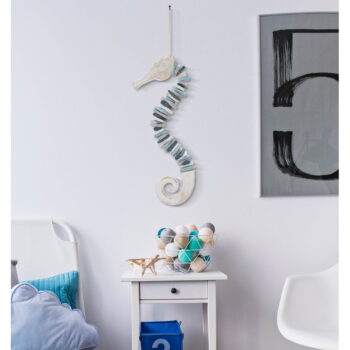 Drevená nástenná dekorácia 22x55 cm Sea Horse – Mauro Ferretti - Image 2