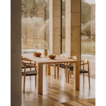 Jedálenský stôl v dekore duba v prírodnej farbe 110x220 cm Deyanira – Kave Home – Obrázok 3