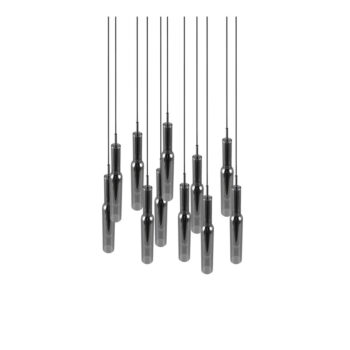 LED závesné svietidlo so skleneným tienidlom ø 50 cm v striebornej farbe Lucent – Trio Select - Image 5
