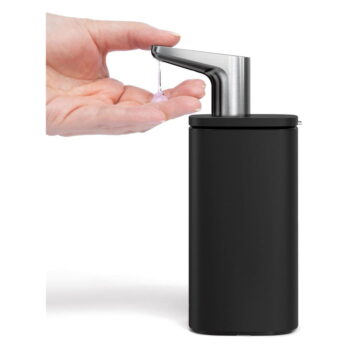 Matne čierny oceľový dávkovač mydla 295 ml – simplehuman – Obrázok 4