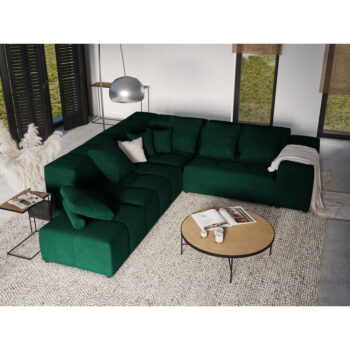 Zelený zamatový modul pohovky Rome Velvet - Cosmopolitan Design - Image 9