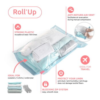 Vákuové vrecia v súprave 4 ks Roll Up S – Compactor – Obrázok 10