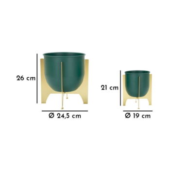 Kovové obaly na kvetináče v súprave 2 ks ø 24 cm Grent Shet – Mauro Ferretti - Image 4