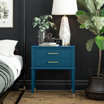 Tmavomodrý nočný stolík Westerleigh – CosmoLiving by Cosmopolitan - Image 3