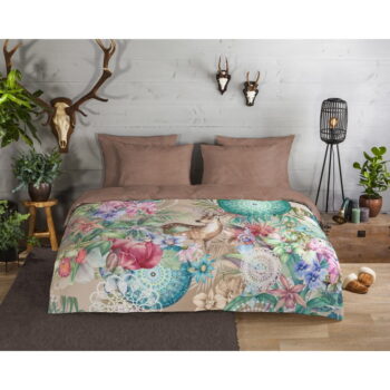 Hnedé flanelové obliečky na jednolôžko 140x200 cm - HIP – Obrázok 2