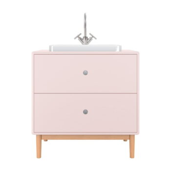 Ružová závesná skrinka s umývadlom bez batérie 80x62 cm Color Bath – Tom Tailor – Obrázok 5