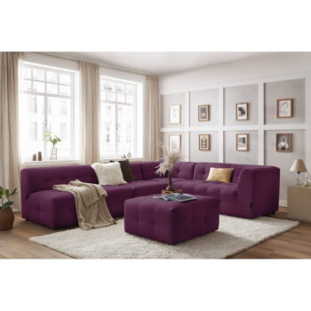 Tmavofialová rohová pohovka (pravý roh) Kleber - Bobochic Paris - Image 7