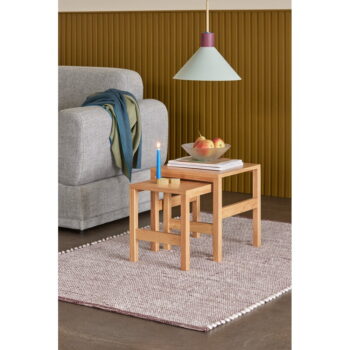 Odkladacie stolíky v dekore duba v súprave 2 ks 40x40 cm Puzzle – Hübsch - Image 4