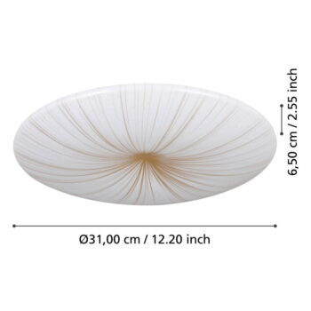LED stropné svietidlo v bielo-zlatej farbe NIEVES 1 – EGLO – Obrázok 3