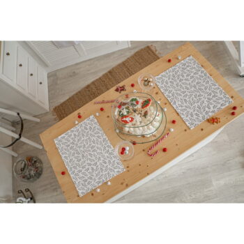 Vianočné látkové prestieranie 2 ks 35x45 cm Mistletoe Kiss – Butter Kings – Obrázok 2