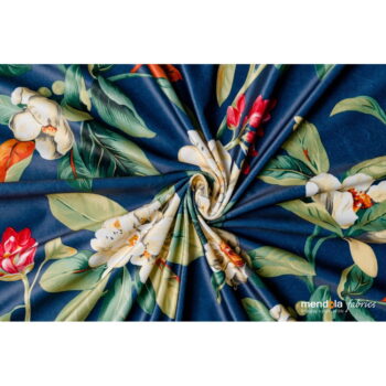 Zeleno-modrý zamatový záves 140x260 cm Kerida – Mendola Fabrics - Image 2