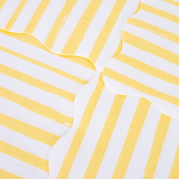 Papierové obrúsky v súprave 16 ks Yellow Stripe – Meri Meri - Image 2