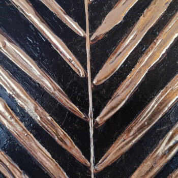 Ručne maľovaný obraz 70x70 cm Palm Leaf – Wallity - Image 3