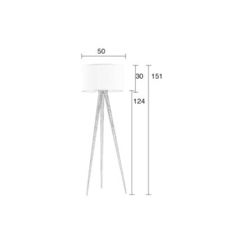 Biela stojacia lampa Zuiver Tripod Wood - Image 9