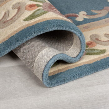 Modrý koberec z vlny Flair Rugs Aubusson, 120 × 180 cm - Image 4