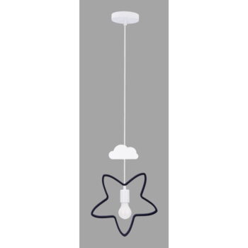 Čierno-biele detské svietidlo s kovovým tienidlom Single - Candellux Lighting - Image 2