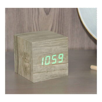 Digitálny budík Wooden Cube Click – Gingko - Image 2