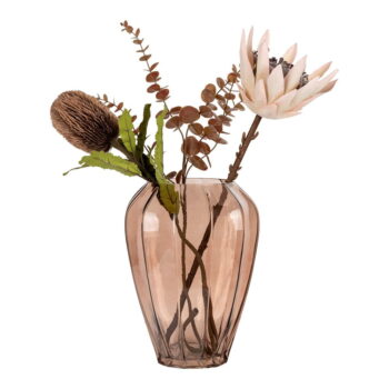 Hnedá sklenená váza (výška 29 cm) – House Nordic – Obrázok 4