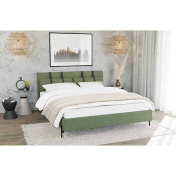 Zelená čalúnená jednolôžková posteľ s roštom 90x200 cm Tulsa – Ropez - Image 3