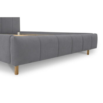 Sivá čalúnená dvojlôžková posteľ s roštom 160x200 cm Zee – Scandic – Obrázok 5