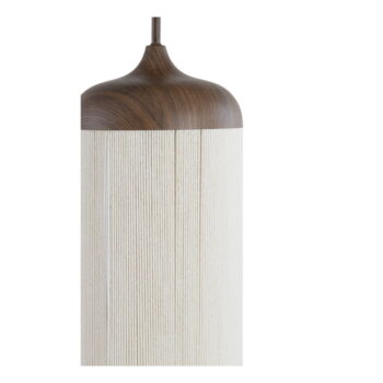 Tmavohnedé závesné svietidlo s textilným tienidlom ø 16 cm Dania – Light & Living - Image 3