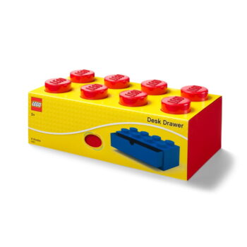 Červený stolový box so zásuvkou LEGO®, 31 x 16 cm – Obrázok 3