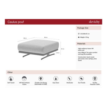 Béžová podnožka Devichy Caulus – Obrázok 5