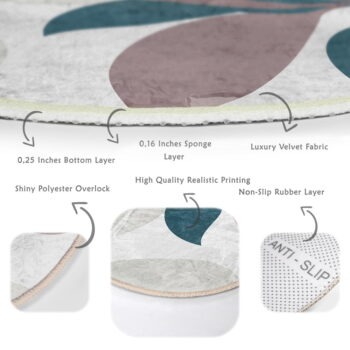 Prateľný okrúhly koberec vhodný pre robotické vysávače ø 80 cm Comfort – Mila Home – Obrázok 6