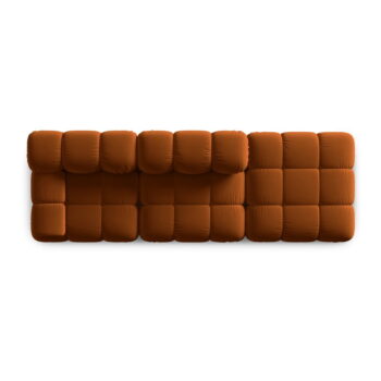 Oranžová zamatová pohovka 282 cm Bellis – Micadoni Home – Obrázok 5