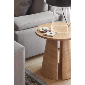Okrúhly odkladací stolík v dekore duba ø 50 cm Cep – Teulat - Image 4
