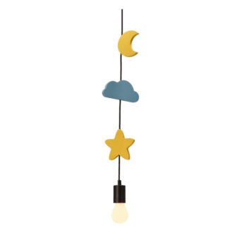 Žlto-modré závesné svietidlo Trio – Candellux Lighting - Image 2