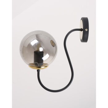 Čierno-sivé nástenné svietidlo ø 15 cm Oslo – Squid Lighting - Image 4