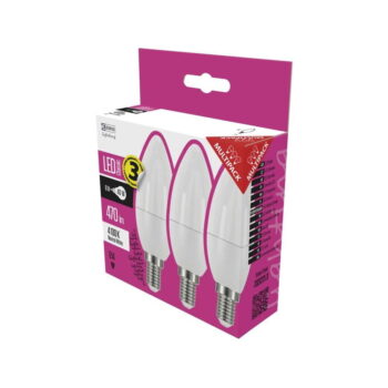 Súprava 3 LED žiaroviek EMOS Classic Candle Neutral White, 5W E14 – Obrázok 2
